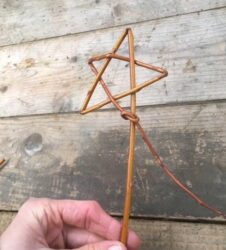 the finished willow star wand