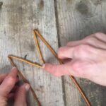 folding willow to make M shape