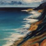 Painting of coastal scene