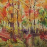 Painting of autumn trees