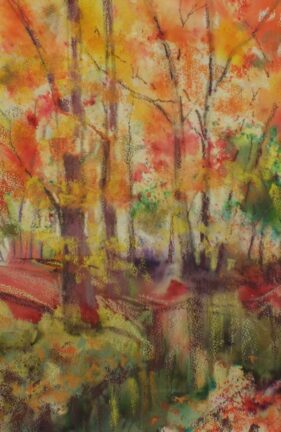 Painting of autumn trees