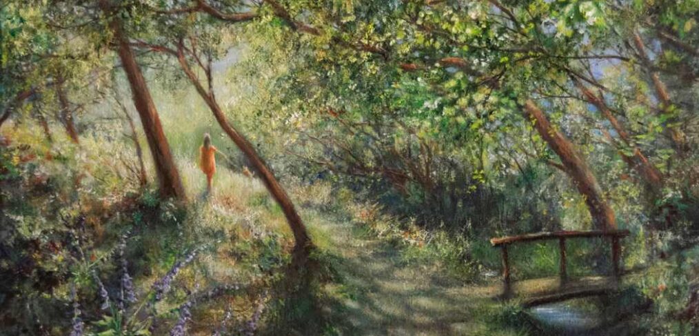 Painting of woodland scene