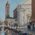 Painting of street view in Venice