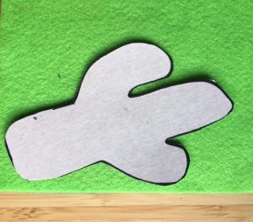 cut out cactus shape from template