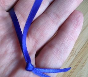 ribbon knotted