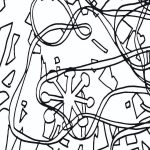 outline drawing of abstract shapes