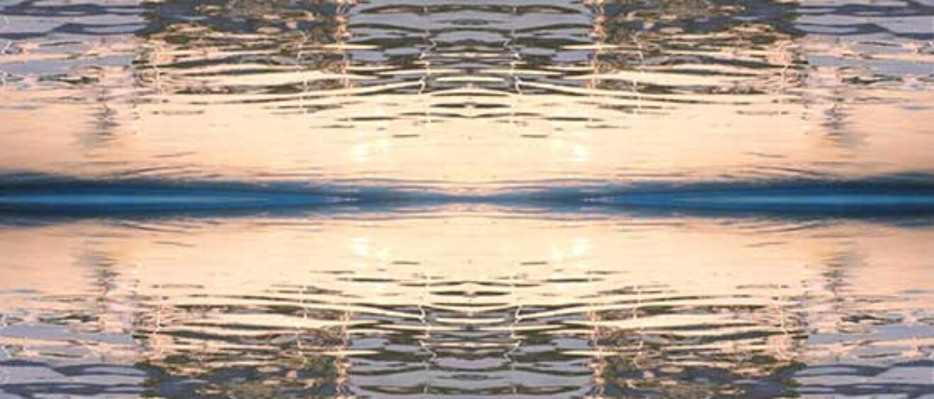 sky reflected in water by Kate Cledwyn