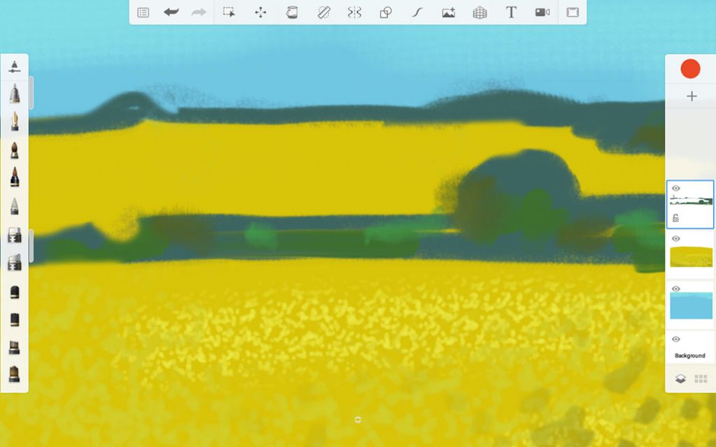 Example landscape showing layers in practice