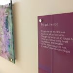 'forget me not' poem written by parent, printed on acrylic