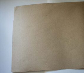 rectangle of brown paper