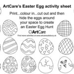 easter egg outlines to colour