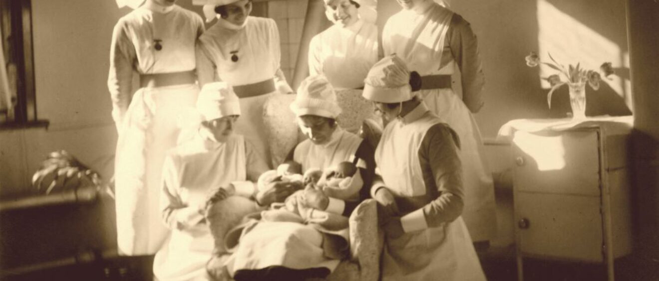 Historic image of midwives in 1930s