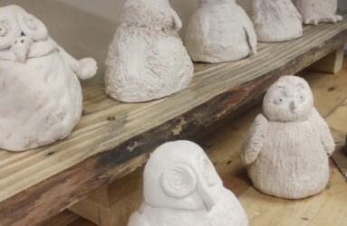 Photograph of fired clay owls