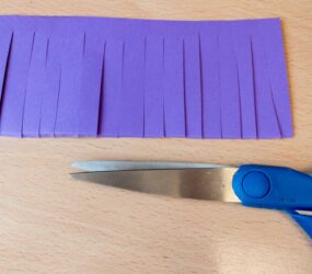 slits cut on long edge of card