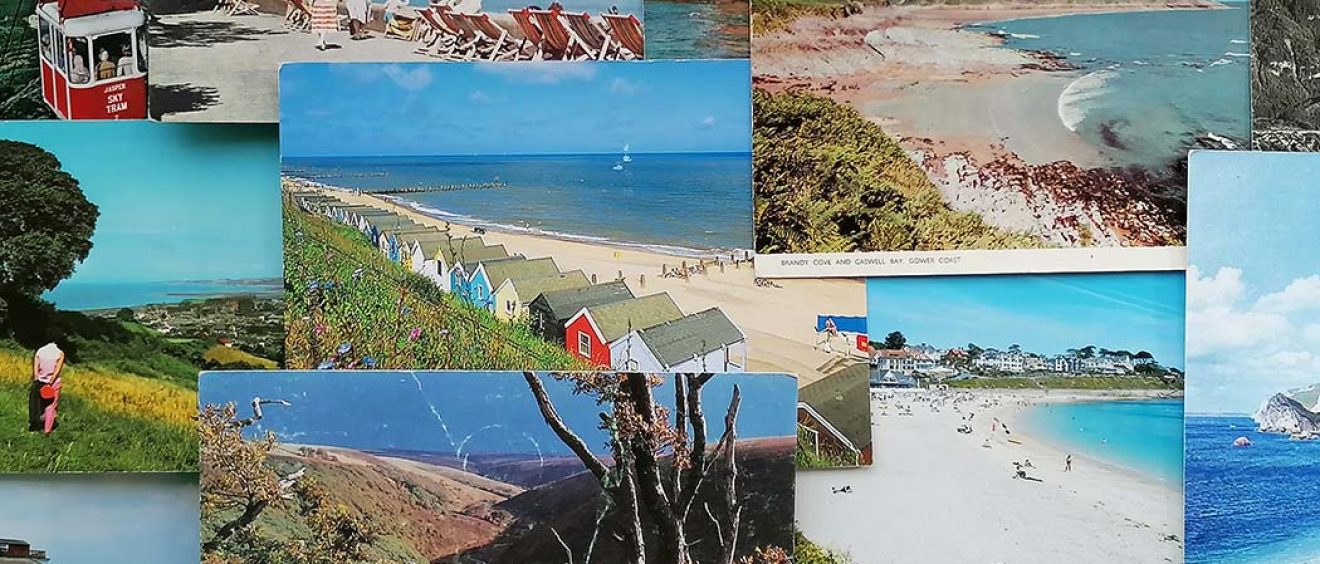 montage of seaside postcard images