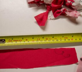 measuring fabric strip