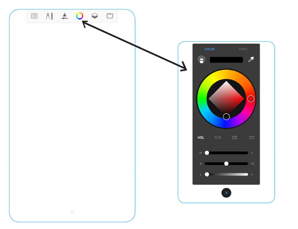 Sketchbook as viewed on mobile