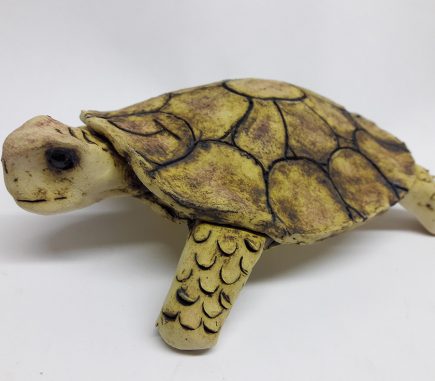 Turtle ceramic with natural matte glaze finish