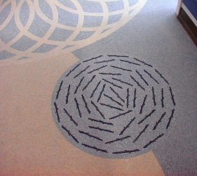 Stick outlines floor design