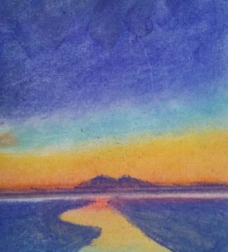 pastel coastal sunset by well city participant